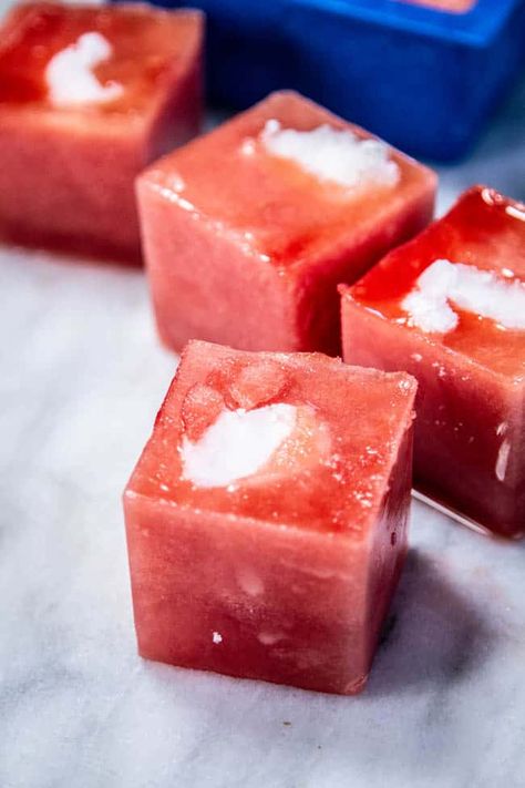 Watermelon Treats For Dogs, Frozen Fruit Dog Treats, Frozen Strawberry Salty Dog, Watermelon Dog Treats Frozen, Coconut Oil Dog Treats, Fruit Dogs Can Eat, Can Dogs Eat Watermelon, Pup Treats, Make Dog Food