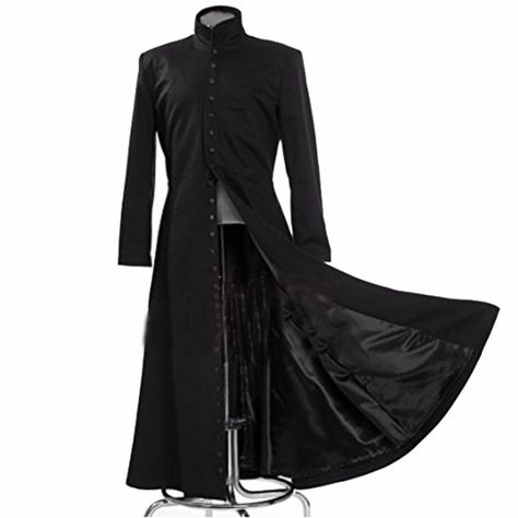 Matrix Cosplay, Matrix Neo, Neo Matrix, Matrix Reloaded, Gothic Men, Twill Coat, Global Dress, Long Trench, Dark Gothic