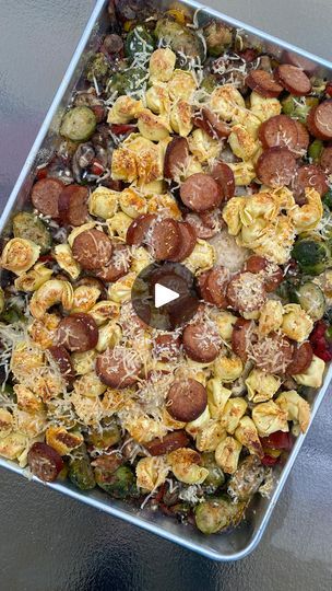 6.3K views · 601 reactions | This easy sheetpan tortellini is SO easy! It’s one of those throw on a pan and bake meals that really simplify dinner time. Let me know in the comments what your favorite easy dinner is. 

Comment RECIPE for an easy to view version. 

INGREDIENTS
28 oz kielbasa, sliced
20 oz frozen tortellini 
32 oz frozen vegetables (broccoli or this mix from @costco are my favorite)
3-4 Tbsp olive or avocado oil
1 tsp garlic powder
1 tsp onion powder
1/2 tsp paprika
1 tsp salt
1/2 tsp pepper
1/2 cup parmesan cheese, shredded

INSTRUCTIONS
• Place all ingredients on a sheetpan. 
• Bake at 350 for 25-30 min. 
• Enjoy | Kayla Zenner | family friendly meals from the farm | thefarmstyle · Original audio Frozen Broccoli Sheet Pan, Tortellini Vegetable Bake, Make Ahead Tortellini Bake, No Boil Tortellini Bake, Creamy Tortellini Broccoli Bake, Bake Meals, Frozen Tortellini, Sheet Meals, Pan Dishes