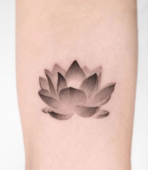 40 beautiful lotus flower tattoo ideas to enhance your inner and outer beauty 4 Lotus Design Tattoo, Lotus Tattoo Drawing, Buddism Tattoo Ideas, Lotus Flower Black And White, Lotus Hand Tattoo, Red Lotus Tattoo, Simple Lotus Tattoo, Small Lotus Tattoo, Bloom Tattoo