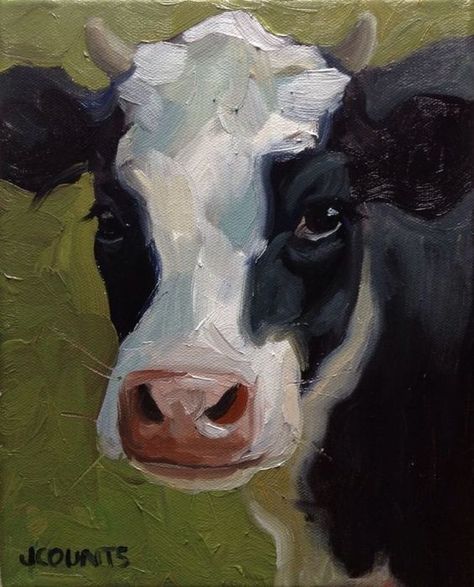 Cow Art, Daily Paintworks, Original Fine Art, Cow, Paintings, Fine Art, White, Black, Art