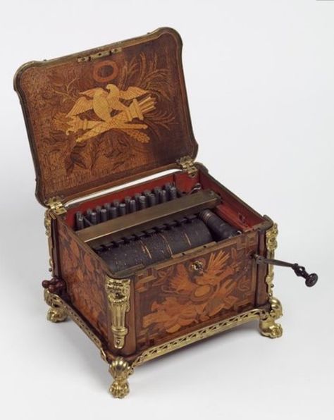 1770 French Bird Organ Music Box with a Beechwood Case and Marquetry Decoration, Leonard Boudin, Paris, France Antique Music Box, Barney Fife, Music Box Vintage, Musical Box, Finches, Pretty Box, Bellows, Victoria And Albert, Vintage Music