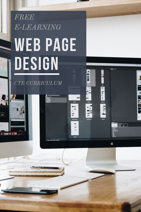 FREE Virtual Curriculum for CTE Teachers | Business | Web Page Design. Lesson Plans, PowerPoints, Student Activities, Rubrics, Quizzes.l Curriculum #CTE #teaching #teachers #highschool #free #lessonplans #lessons #computer #graphic #design #technology #typography #webpage #website Technology Typography, Layout Graphic Design, Learning Web, Web Page Design, Teaching Teachers, School Information, Tech School, Design Technology, Create Digital Product