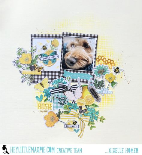 Simple Stories Layouts, Simple Stories Scrapbooking, Sketch Layout, Scrapbook Pages Ideas, Scrapbook Gallery, 49 And Market, Vicki Boutin, Uniquely Creative, Pet Scrapbook