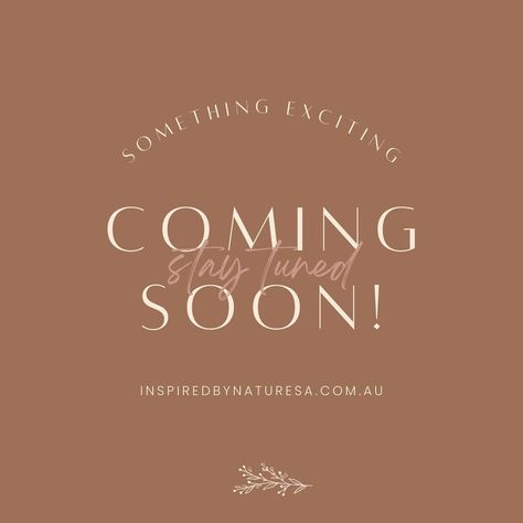 Something Exciting COMING SOON! Stay Tuned 👏🏼 www.inspiredbynaturesa.com.au Big News Coming Soon Quote, New Items Coming Soon Posts, Coming Soon Quotes, Something Exciting Is Coming, Strings Art, Exciting News Coming, Laser Business, Coming Soon Sign, Coming Soon Stay Tuned