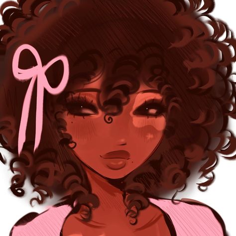 🎀 YAYYYY sorry for long wait but heres another art dump (i have more art planned to be finished soon hopefully in a week) #art #artist #digital #digitalart #artdump X Profile Picture, Curly Hairstyles Art, Cute Art Styles Black, Instagram Pfp Cartoon, Curly Hair Profile Picture, Black Woman Art Drawings, Cute Art Pfp, Girl Art Aesthetic, Profile Picture Art