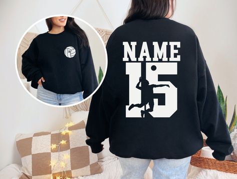 Volleyball Sweatshirts Design, Bf Sweater, Custom Hoodies Ideas, Sports Crewneck, Best Friend Hoodies, Volleyball Sweatshirts, Volleyball Team Gifts, Custom Volleyball, Volleyball Shirts