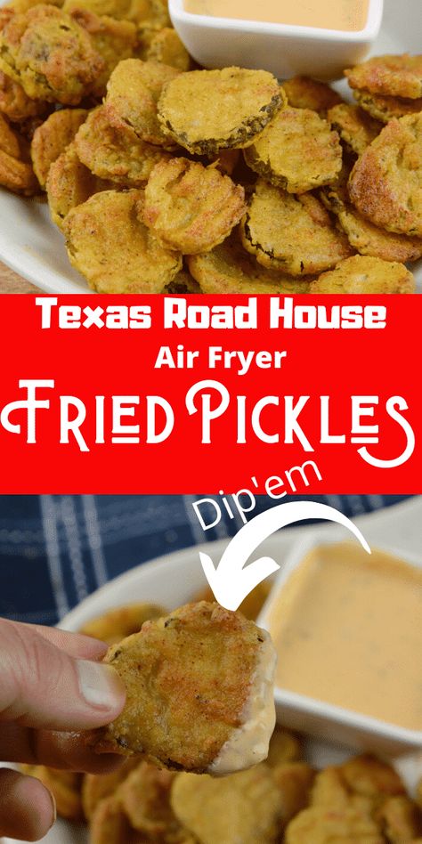 Fried Pickle Recipe, Air Fryer Fried Pickles, Fried Pickles Recipe, Pickle Recipe, Air Fried Food, Air Fryer Oven Recipes, Air Fry Recipes, Road House, Fried Pickles