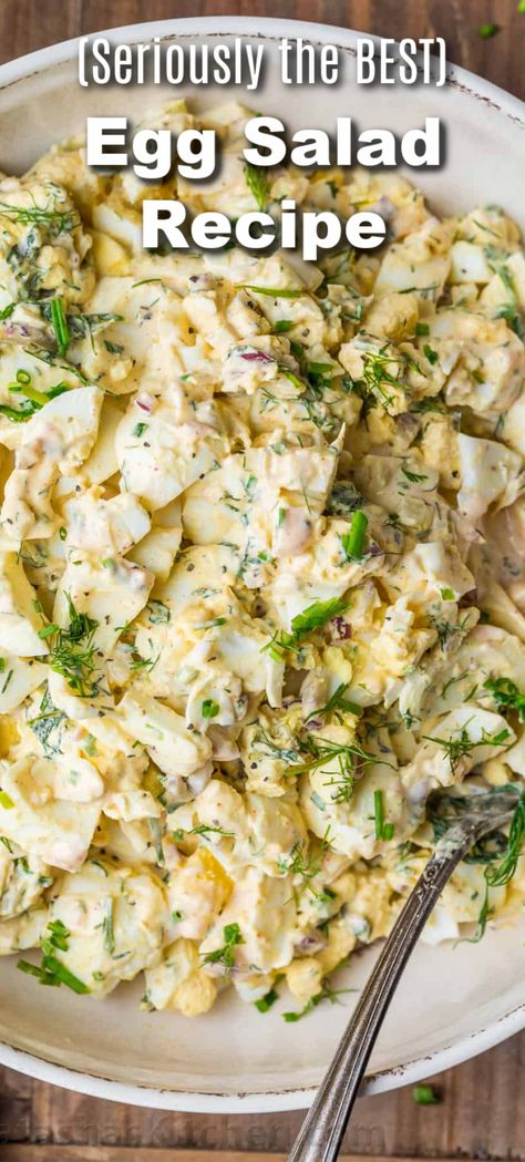 This is the easiest egg salad and the perfect way to use up leftover Easter eggs. You’ll love the shortlist of ingredients but it’s all you need to make one amazing salad: hard-boiled eggs, herbs, celery, and crisp onion in the creamiest dressing.
This can be served in so many different ways – as a side salad, on toast, etc (see more ideas below). This traditional salad is simple, satisfying, and a perfect addition to your Easter menu. Dill Seasoning, Dijon Salad, Leftover Hard Boiled Eggs, Egg Salad Sandwich Recipe, Best Egg Salad Recipe, Easy Egg Salad, Egg Benedict, Telur Rebus, Potato Salad With Egg