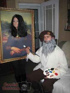 History Halloween Costumes, Mona Lisa Costume, Artist Costume, Glow Halloween, Frida And Diego, Teacher Costumes, Art Kits For Kids, Henri De Toulouse Lautrec, Clever Halloween Costumes