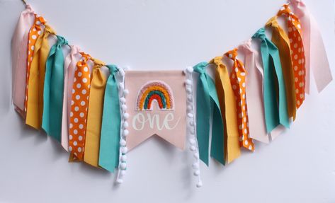 Highchair Banner, One Banner Highchair, Rainbow Tassel Garland, Diy Birthday Banner, Birthday Highchair, Baby High Chair, Boho Birthday, Tassel Garland, Boho Fall