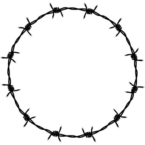 Barbed wire circle frame | Free SVG vector clip art public domain Barbed Wire Tattoos, Barbed Wire Art, Photo Clipart, Wire Fence, Pinstriping, Circle Frames, Barbed Wire, Flash Art, Wire Frame