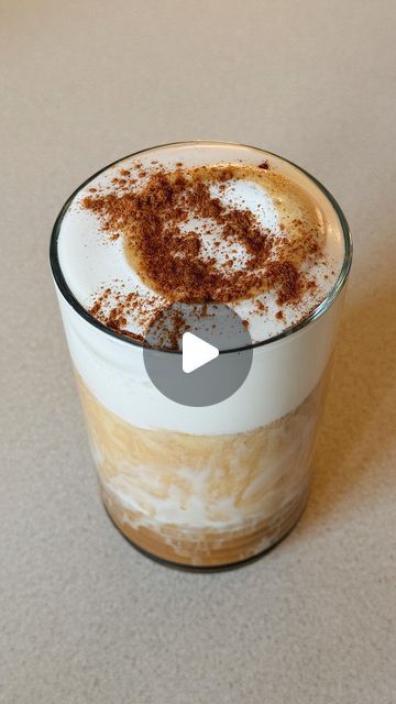 Eesha 🍝🍫🍩 on Instagram: "Vienna Einspanner Latte ☕️

☕️ add 1 tbsp of brown sugar to an espresso cup and brew 2 shots of espresso over that
☕️add about 4oz of your milk of choice to a cup of ice ( I used @chobani oat milk as always)
☕️ add about 1/4 cup of cream (recipe below)
☕️ pour your two shots of espresso over that
☕️ add an additional dollop of cream on top along with some cinnamon
☕️ enjoy 🫶🏽

Cream: froth together 1/4 cup heavy cream, splash of milk and 1 tsp powdered sugar ( you can add in some vanilla syrup if you want the cream to be sweeter as well)

#coffee#coffeerecipes#coffeetime#coffee#coffeerecipes#coffeetime#caffeine#coffeeaddict#einspanner#viennaeinspanner" Einspanner Coffee Recipe, Einspanner Coffee, Vanilla Syrup, Frothing Milk, But First Coffee, Oat Milk, Cream Recipes, Espresso Cups, Coffee Addict