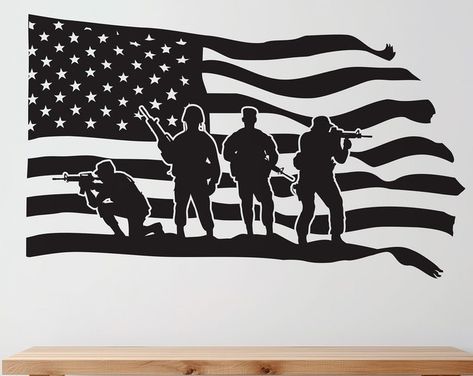 Army Svg, Flag Svg, Us Soldiers, Wreath Diy, Silhouette Png, Army Men, Wood Craft, May 13, Paper Cut