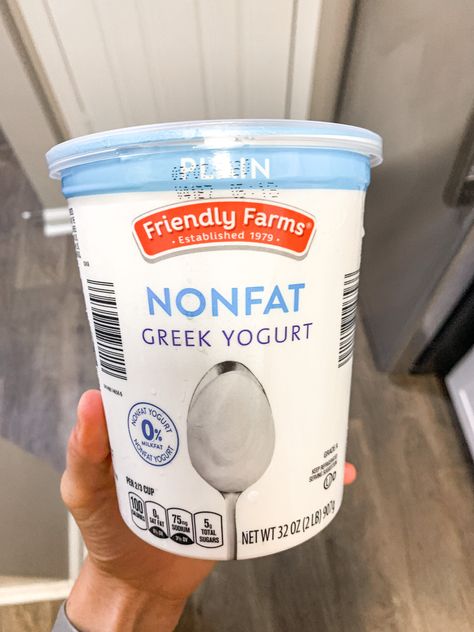 Nutrition Highlights: per 2/3 cup: 100 calories, 0 g fat, 7 g carbohydrate (5 g sugar + 0 g added sugar), 17 g protein, 15% daily value Calcium.  Plain Greek yogurt is a staple in my kitchen. I use as a substitute for dips (French onion, ranch), stir into soups + dishes to add creaminess, add to smoothies for protein, mix into oatmeal or eat plain! Tiktok Hooks, 200 Calorie Snacks, Slavic Doll, Food Calories List, 200 Calorie, Calorie Snacks, Protein Mix, Soup Dish, Nonfat Greek Yogurt