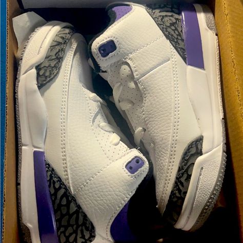 These Are Brand New Dark Iris 3’s They Were A Gift For To My Nephew For My Sister But She Never Picked Them So I Am Selling Them They Were Never Worn And In Boxed Condition Jordan Retro 3, Retro 3, Shoes Jordan, Jordan Air, My Nephew, Kids Jordans, Jordan Retro, My Sister, Jordan Shoes