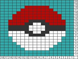 Now I know everybody is obsessed with Pokémon Go right now but as it's been down all day today I needed to occupy myself other Pokémon activ... Pokemon Knitting Chart, Knit Pokemon, Pokemon Knitting Patterns Free, Pokeball Pattern, Afghan Loom, Pokemon Hat, Boys Knitting Patterns Free, Rabbit Knitting Pattern, Pokemon Ball