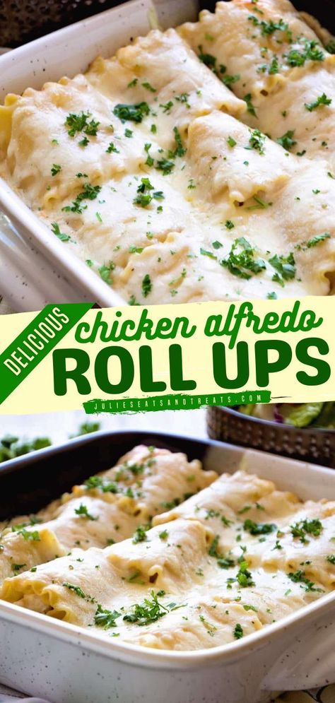 Freezer Meal Lasagna, Chicken Alfredo Roll Ups, Alfredo Roll Ups, Chicken Alfredo Lasagna Roll Ups, Alfredo Lasagna Roll Ups, Chicken Alfredo Sauce, Breakfast Lasagna, Delicious Lasagna, Clean Chicken Recipes