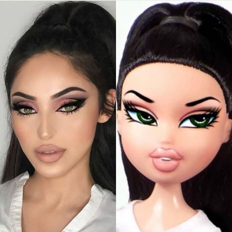 Bratz Doll Makeup, Bratz Makeup, Drag Make-up, Barbie Makeup, Makeup Challenges, Beauty Make-up, Doll Makeup, Halloween Costumes Makeup, Make Up Looks