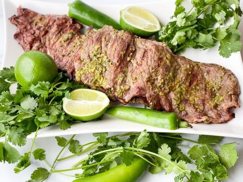 Homemade Marinade, Cilantro Lime Marinade, Marinade Flank Steak, Good Steak Recipes, Cilantro Recipes, Marinated Flank Steak, Flank Steak Recipes, Healthier Meals, Lime Recipes