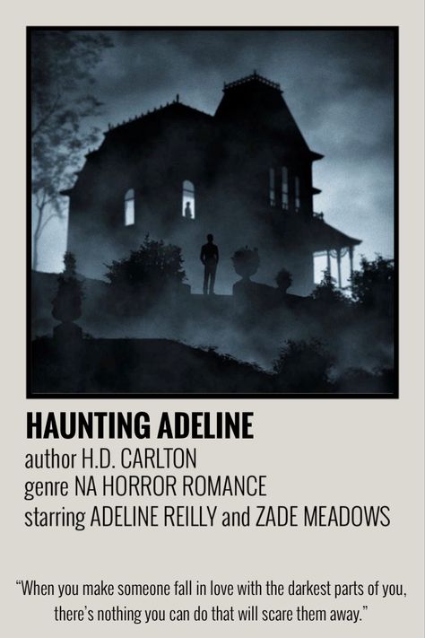 Haunting Adeline Poster, Adeline Riley Fan Art, Hunting Adeline, Zade Meadows, Haunting Adeline, Romance Books Worth Reading, Romance Series Books, Book Reading Journal, Romantic Book Quotes