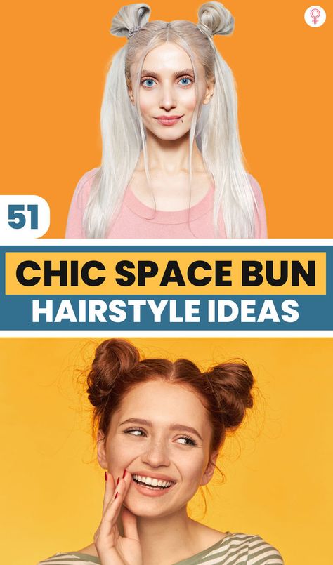 Once reserved for the Coachella festival, space buns are now all the rage. They are versatile, feminine, and can go from being fierce to cool in a flash! Moreover, they don’t just look delightful but also make a statement. #hairstyles #hairstylesforwomen #haircuts #chichairstyles #womenhairstyles Statement Hairstyles, Space Bun Hairstyle, Braided Space Buns, Space Bun, Short Hair Images, Hair Mistakes, Short Hair Bun, Space Buns, Crazy Hair Day