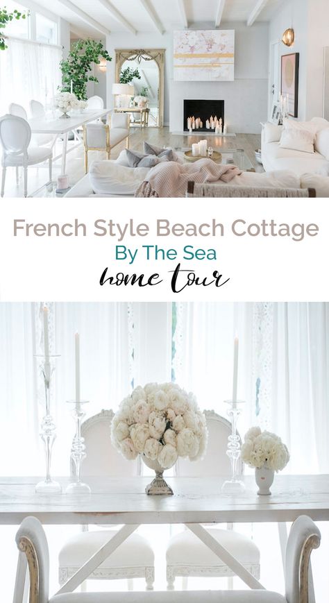 Sea Home, French Coastal, Beach House Bedroom, Beach House Living Room, Cottage Rose, Cottage By The Sea, Interior Minimalista, Shabby Chic Interiors, Beautiful Rooms