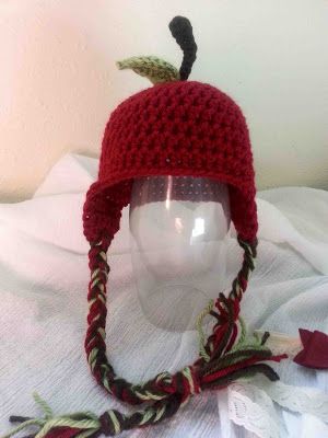 Made by Me. Shared with you.: Free Pattern Friday: Crocheted Apple Hat by Micah Makes Crochet Apple Hat Free Pattern, Apple Hats, Festival Crochet Pattern, Apple Costume, Apple Hat, Festival Crochet, Crochet Apple, Apple Festival, Hat Patterns Free