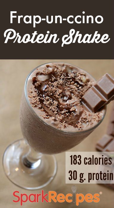 I love Starbucks' Mocha Frappuccino, but with 260 calories and 54 grams of carbs, it didn't fit into my new healthy lifestyle. So I transformed it into a delicious protein shake. via @SparkPeople Mocha Frappe Protein Shake, Protein Frappe Recipe, Starbucks Mocha, Yummy Protein Shakes, Mocha Frappuccino, Frappuccino Recipe, Protein Shake Smoothie, Protein Chocolate, Healthy Shakes