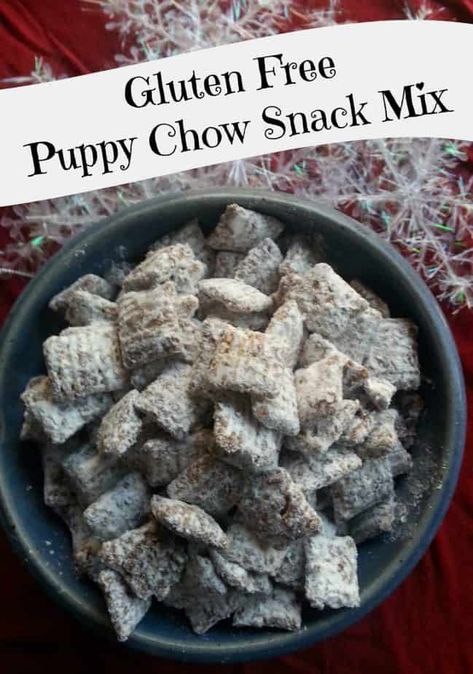 Puppy Chow Recipe Without Peanut Butter, Gluten Free Puppy Chow, Puppy Chow Snack Mix Recipe, Gluten Free Snack Mix, Easy Puppy Chow Recipe, Puppy Chow Snack, Puppy Chow Cookies, Chex Mix Recipes Original, Puppy Chow Christmas