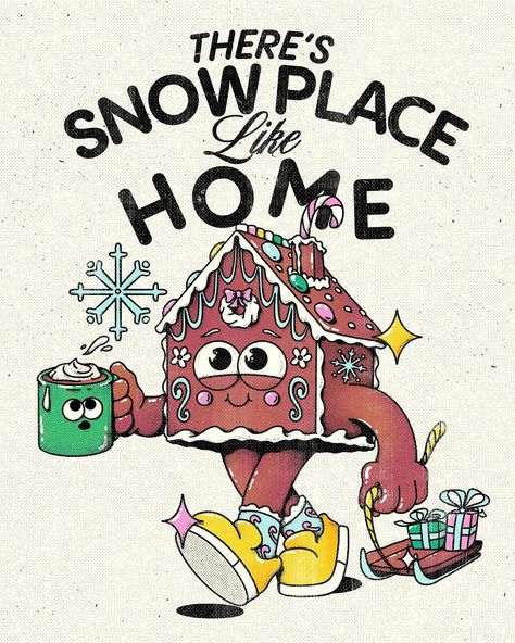 As a fan of house music, I’m officially coining Christmas music remixed over house beats as “gingerbread house” thank you for your time. 🙏 … | Instagram Toddler Christmas Art, Holiday Card Design, Coining, Christmas Art For Kids, Music Cartoon, Retro Graphic Design, Christmas Typography, Cartoon House, Holiday Artwork