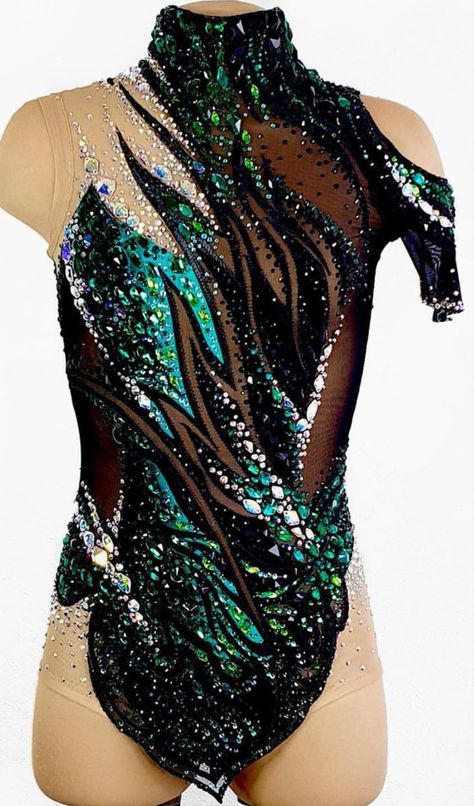 Freestyle Dance Costumes, Green Leotard, Acro Leotards, Rhythmic Gymnastics Costumes, Leotards Gymnastics Rhythmic, Leotards Gymnastics, Gymnastics Costumes, Rg Leotard, Gymnastics Outfits