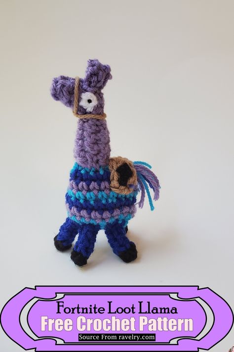 Fortnite Crochet, Amigurumi Alpaca, Llama Crochet Pattern, Fortnite Llama, Crochet Llama, Ravelry Crochet, Crochet Christmas Gifts, Cute Alpaca, Crochet Amigurumi Free Patterns