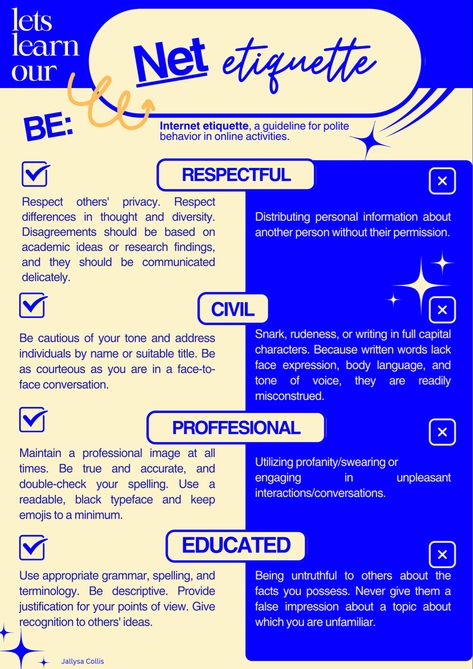 Netiquette Netiquette Poster Making, Good Etiquette, Netiquette Poster Design, Netiquette Poster, Internet Language, Internet Poster, Online Etiquette, Think Before You Post, Social Media Etiquette