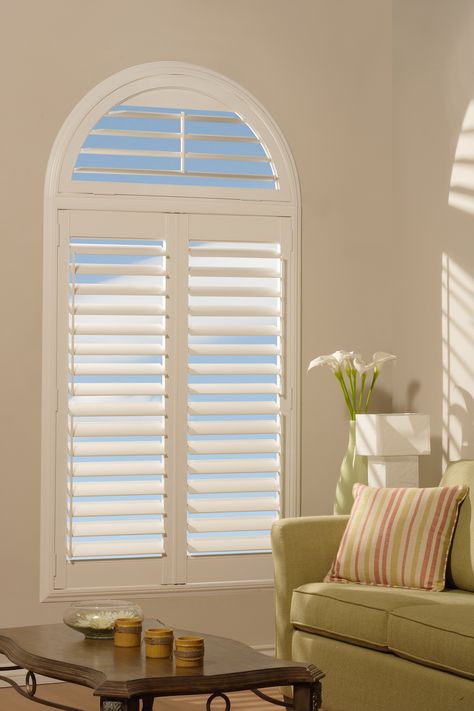 null Arched Window Coverings, Curtains For Arched Windows, Arched Window Treatments, Beautiful Blinds, Australia Style, Window Shutters, Bedroom Windows, Window Styles, Arched Windows