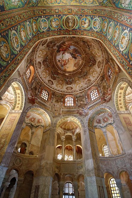 The Basilica of San Vitale in Ravenna Byzantine Empire Aesthetic, Heavenly Architecture, Basilica Of San Vitale, Empire Architecture, Monument Architecture, Ravenna Italy, The Byzantine Empire, Byzantine Architecture, Lake Maggiore