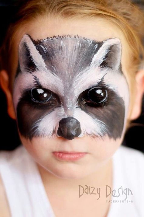 Raccoon By Daizy Designs...She is absolutely amazing Raccoon Makeup, Childrens Makeup, Animal Face Paintings, Bodysuit Tattoos, Animal Makeup, Kids Face Paint, Face Paintings, Body Suit Tattoo, Face Painting Designs