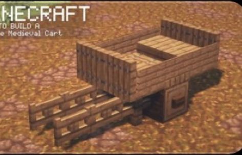 Minecraft Medieval Mineshaft, Mincraft Idea Blacksmith, Cart Design Minecraft, Minecraft Designs Medieval, Minecraft Midieval Decorations, Anvil Minecraft Ideas, Minecraft Cart Build, Minecraft Medieval Gallows, Minecraft Medieval Animal Pen