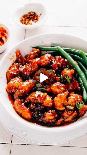 Jennifer Pallian, BSc RD on Instagram: "This gochujang chicken recipe combines the sweet and savory flavors of Korean gochujang paste with succulent morsels of chicken that are coated and pan-fried fried until golden and crispy.

If you like Korean Fried Chicken, you’ll love this sticky, spicy chicken coated in glossy sauce.

Here’s what you need:

1 lb chicken thighs cut into bite-sized pieces
4 tbsp cornstarch
⅓ tsp kosher salt
4 tbsp avocado oil or other cooking oil
⅓ cup unsalted chicken broth
4 tbsp brown sugar
2 tbsp honey
2 tbsp gochujang
2 tbsp soy sauce
1 tbsp minced garlic
½ tsp crushed red pepper flakes optional
2 green onions sliced

Leave any comment “Chicken” and I’ll DM the full recipe right to you, or google “Foodess Gochujang Chicken” to find it on the web. 

Have you trie Sheet Pan Gochujang Chicken, Gochujang Chicken Recipe, Honey Gochujang Chicken, Sticky Spicy Chicken, Spicy Gochujang Chicken, Gochujang Recipe Chicken, Soy Garlic Korean Fried Chicken, Korean Fried Chicken Gochujang, Gochujang Paste