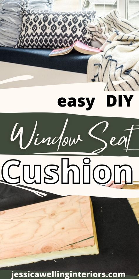 bench cushion Window Seat Cushion Fabric, Old Couch Cushions Repurpose, How To Make Seat Cushions, Cushion Diy Handmade, How To Make A Bench Cushion, Bench Cushion Diy, Diy Window Seat Cushion, Window Seat Cushion Diy, Seat Cushions Diy