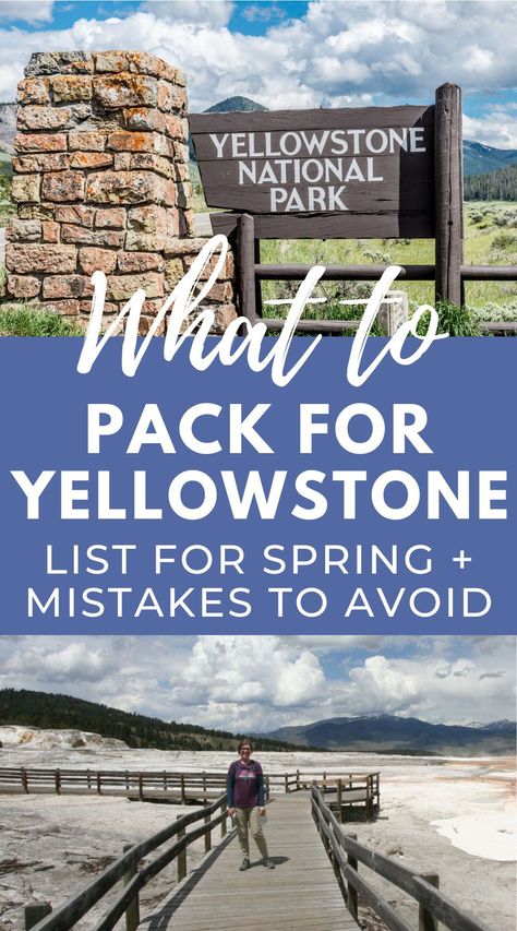 Discover what to pack for Yellowstone in spring to ensure you’re comfortable during a season of unpredictable weather and enjoy your visit completely. This guide will provide a comprehensive packing list, including clothing and gear, to make your Yellowstone adventure unforgettable. | how to pack for yellowstone | yellowstone packing list spring | what to pack for yellowstone | national park packing list | yellowstone tips and tricks | yellowstone travel guide | packing tips and tricks Yosemite In April, Yellowstone Packing List, National Park Packing List, Zion National Park Camping, Spring List, Packing Tips And Tricks, Packing List Spring, State Parks Usa, Us National Parks Map