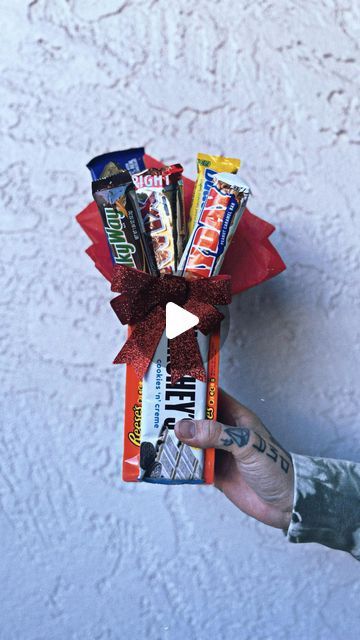 Diy Candy Bouquet, Candy Bar Bouquet, Food Bouquet, Candy Bouquet Diy, Candy Bouquet, No Excuses, Diy Candy, Diy Bouquet, Christmas Candy