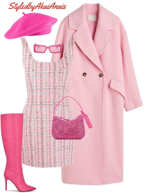 Barbie Core Work Outfit, Barbie Pink Outfit Ideas, Barbie Winter Outfits, Model Wardrobe, Barbie Outfit Ideas, Royalty Clothes, Rich Girl Outfits, Spring Fashion Chic, Victoria Fashion