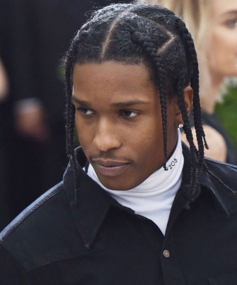 Asap Rocky Hairstyle, Rocky Hairstyle, Asap Rocky Hair, Asap Rocky Braids, Rocky Wallpaper, Box Braids Men, Beyonce Hair, Cornrow Hairstyles For Men, Pretty Flacko