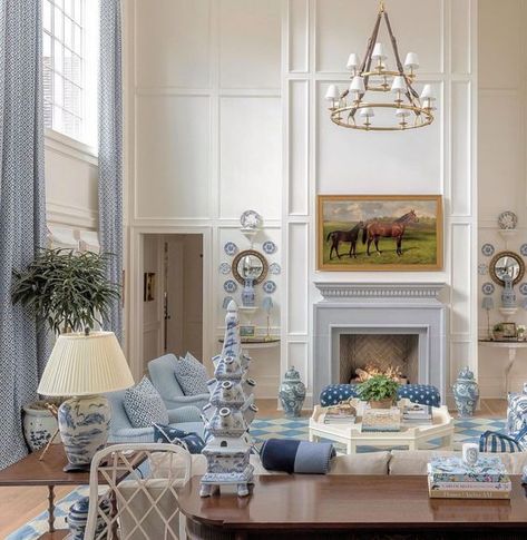 Design Crush: The Fox Group - The Glam Pad Two Story Living Room, The Fox Group, Fox Group, Glam Pad, Custom Home Plans, Timeless Interiors, Room Lighting, M F, White Decor