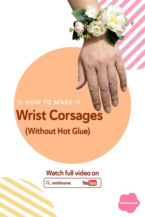 In this video, you will learn how to DIY wrist corsages for the ladies with silk flowers without the use of ribbons and hot glue. I will show you how I taped the silk flowers together from start to finish. You can use this method to make corsages with or without a focal flower, depending on your wedding theme. With the convenience of the wire base, the corsages can be worn as bracelets or arm bangles/ cuffs. How To Make Corsages, Diy Wrist Corsage, Bracelet Corsage, Wrist Corsage Bracelet, Diy Corsage, Arm Bangles, Diy Glue, Wrist Corsages, Corsage Prom