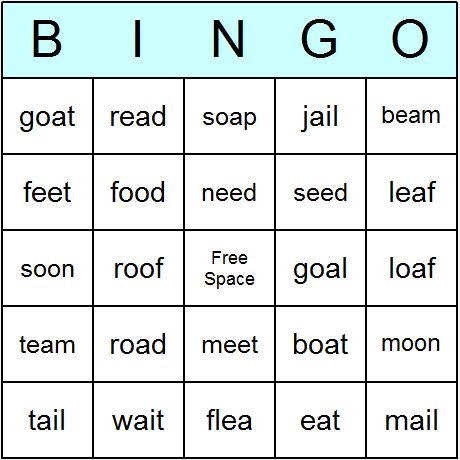 Phonics Vowel Digraphs Bingo Cards - Printable bingo activity, game, and templates Upper Elementary Phonics, Vowel Diagraphs, Phonics Bingo, Bingo Printable Free, Bingo Card Generator, Sight Word Bingo, Free Printable Bingo Cards, Bingo Card Template, Free Bingo Cards