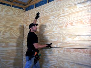 Garage Wall Covering Ideas, Interior Shed Wall Ideas, Garage Wainscoting Ideas, Shop Wall Ideas, Finish Garage Walls Cheap, Plywood Garage Walls, Garage Wall Covering, Garage Walls Covering Ideas, Shed Wall Ideas