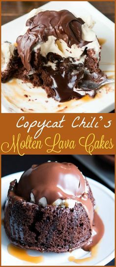 Lava Cakes Recipe, Copycat Chili, Molten Lava Cakes Recipe, Lava Cake Recipe, Molten Lava Cake, Molten Cake, Molten Chocolate Lava Cake, Lava Cake Recipes, Coconut Dessert