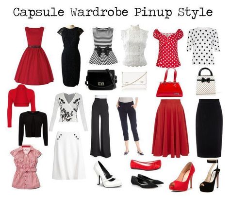 Get inspired with simple, colorful pinup capsule wardrobe. Rockabilly Capsule Wardrobe, Rockabilly Fashion Casual, Retro Capsule Wardrobe, 50s Style Outfits, Vintage Capsule Wardrobe, Casual Long Dresses, Pinup Style, Dresses With Pockets, Fashion Capsule Wardrobe